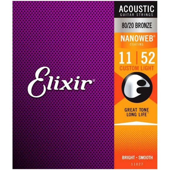 Elixir 011-052 Nanoweb Bronz Akustik Gitar Teli (11027)