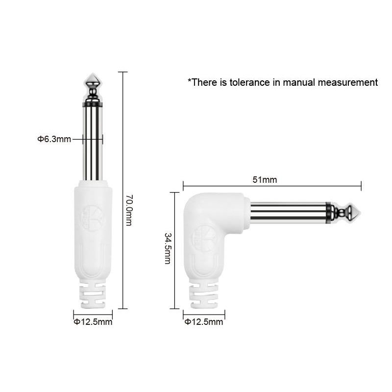 Kirlin 1/4'' Mono Plug - 1/4'' R Angle 3mt. Kablo (IC2423MAT)