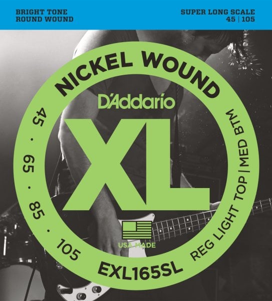 Daddario EXL165SL Bas Gitar Tel Seti 45 105 Xl Serisi Nickel Wound