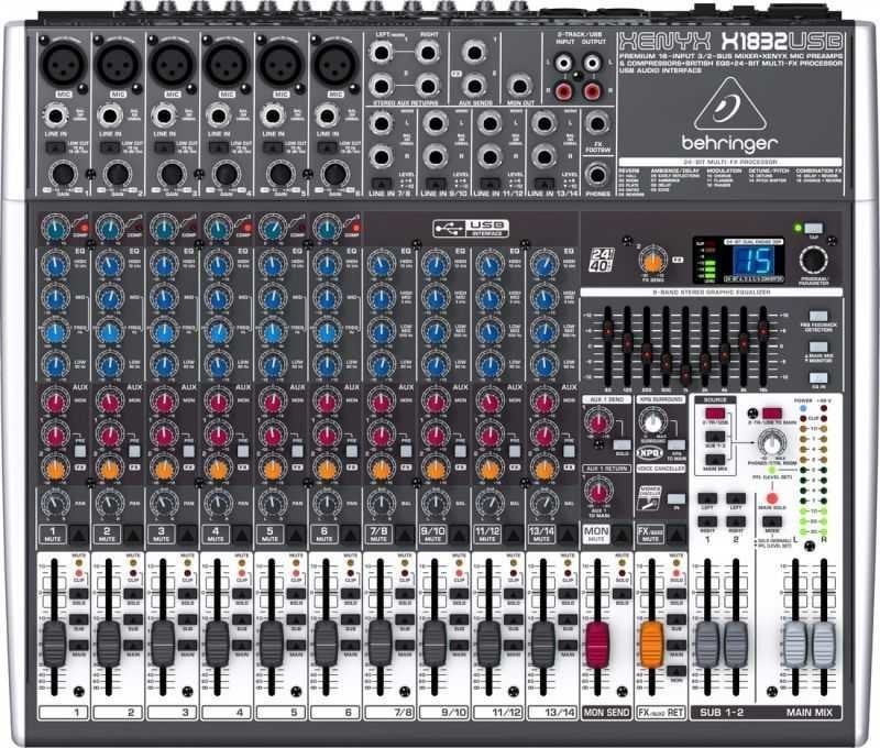 Behringer X1832USB  18-In 3/2-Bus Mixer (XENYX Mic Pream)