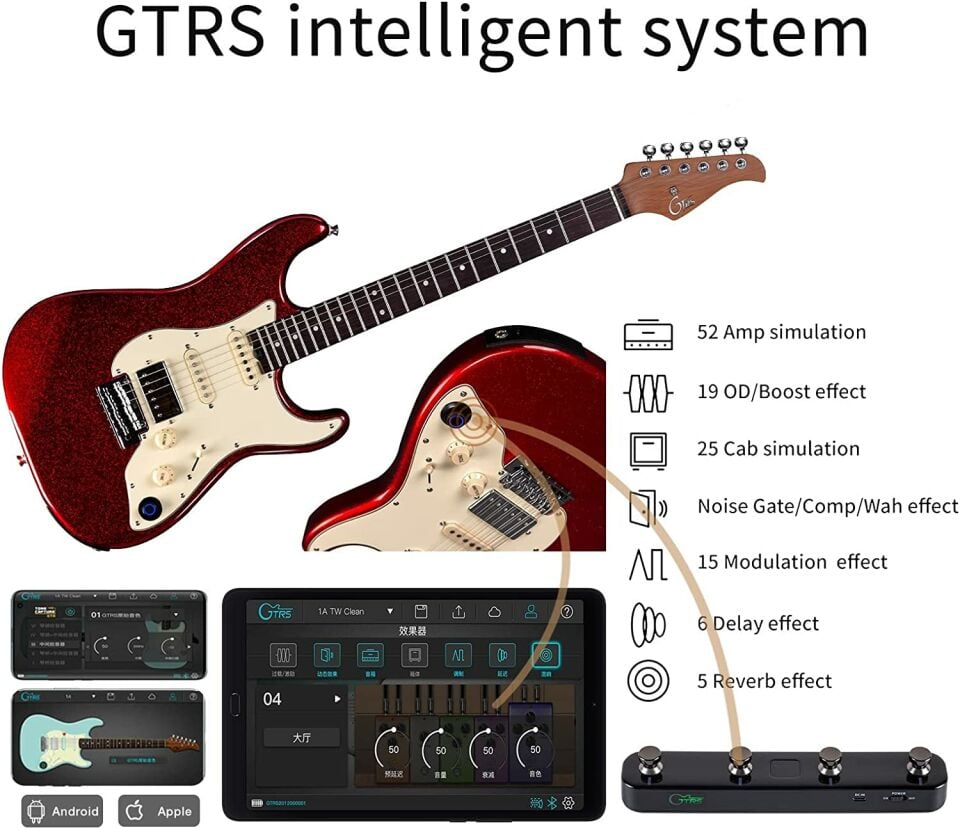 GTRS S800RDBK Smart Elektro Gitar