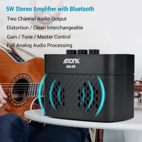 Aroma 5W Bluetooth Gitar Amfisi AG05BK