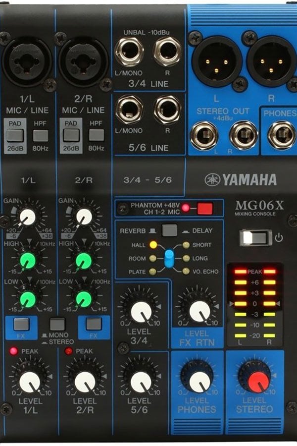 Yamaha MG06X Mixer 2 Mono / 2 Stereo Kanal