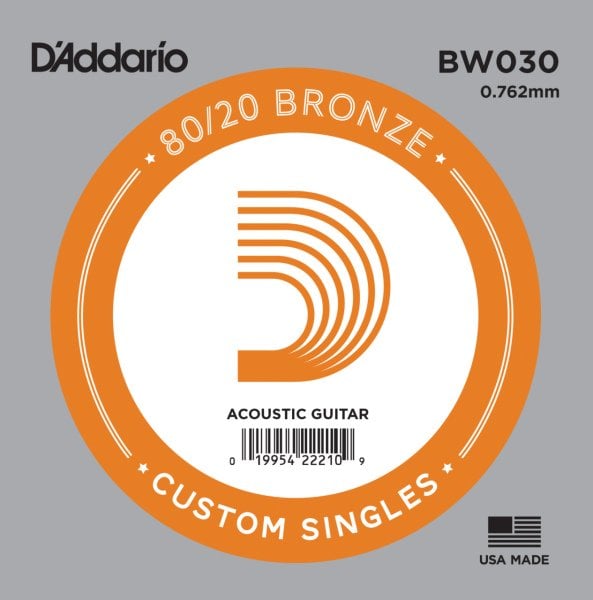 Daddario BW030 Akustik Tek Tel Bronze (Re)