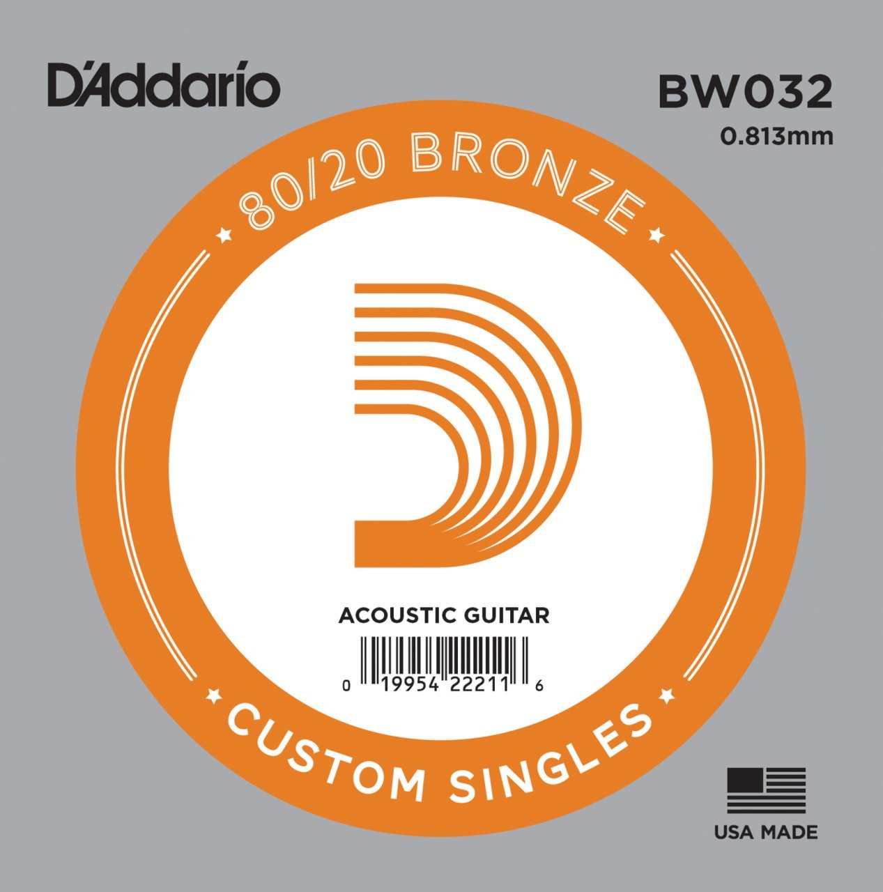 Daddario BW032 Akustik Tek Tel Bronze (Re)