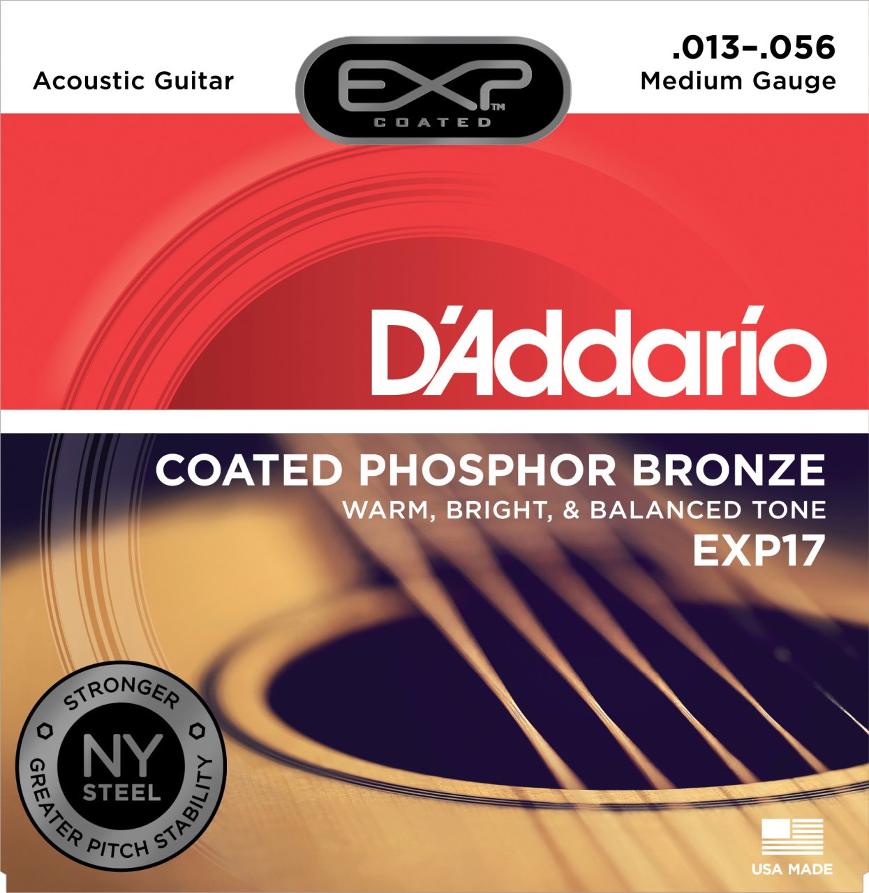Daddario EXP17 Akustik Tel Set EXP PHOS BRZ Med
