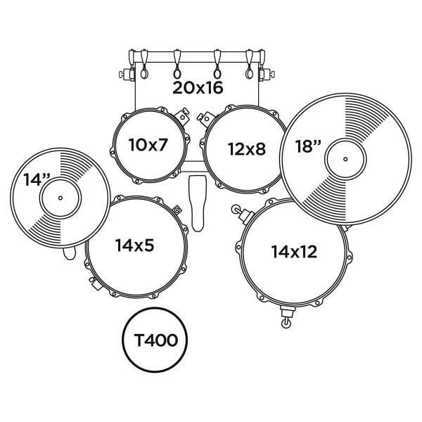 Mapex Venus Akustik Davul 20+10+12+14FT+14S (VE5044FTCVJ)