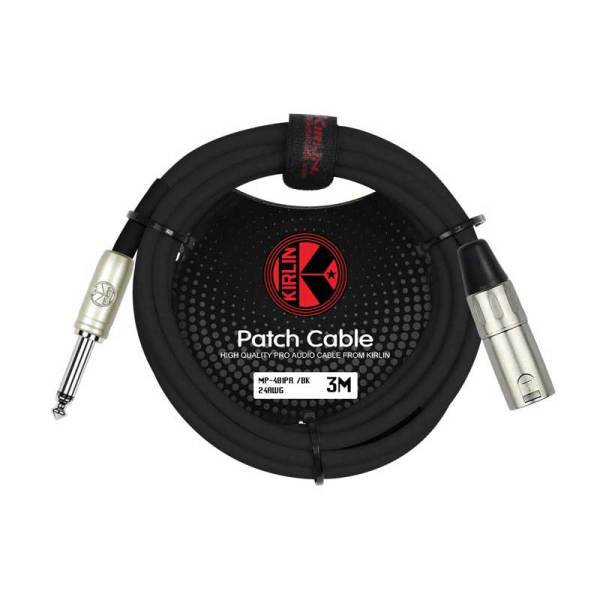 Kirlin 3mt. XLR Erkek-1/4'' TRS Mono Mikrofon-Enstrüman Kablosu