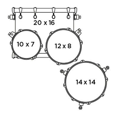 Mapex Saturn Akustik Davul 20+10+12+14 (SR504XUQ)