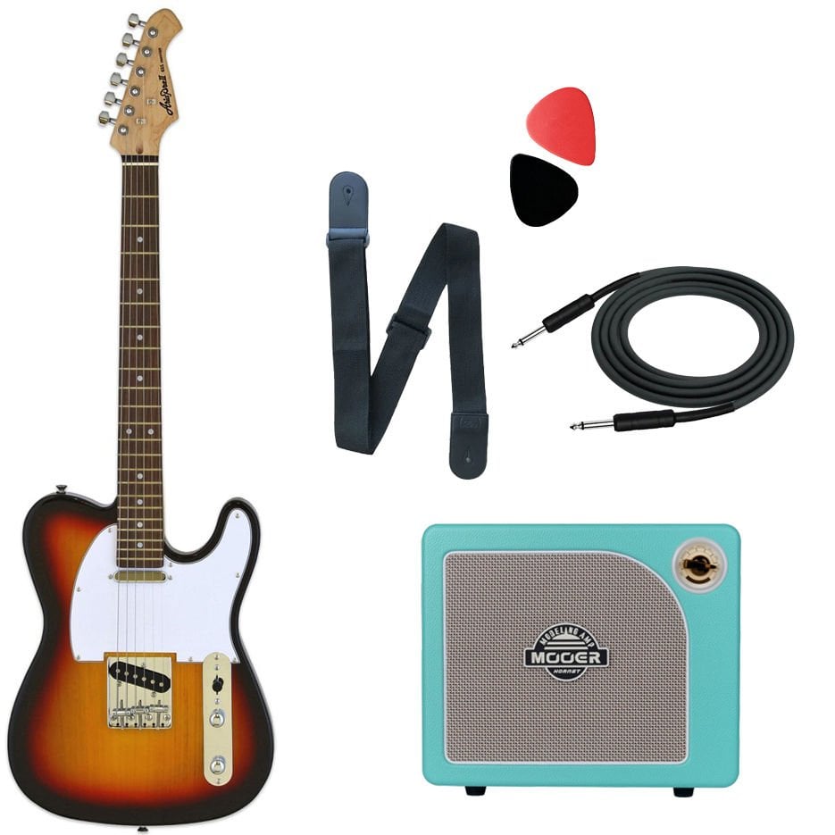 SET3 Aria Elk. Gitar + Mooer Amfi (Dijital Efektli)