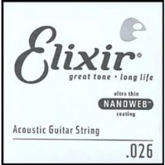 Elixir 026 Tek Bronz Akustik Gitar Teli (15126)