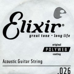 Elixir 026 Tek Bronz Akustik Gitar Teli (13126)