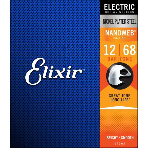 Elixir 012-068 Baritone NanoWeb Elektro Gitar Teli (12302)