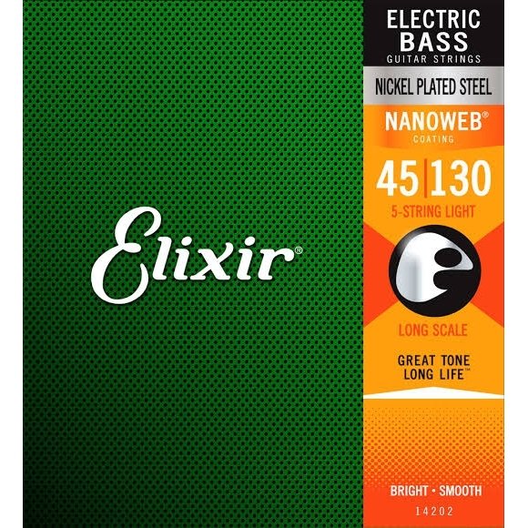 Elixir 045-130 Nanoweb 5 Telli Bas Gitar Tel Seti (14202)