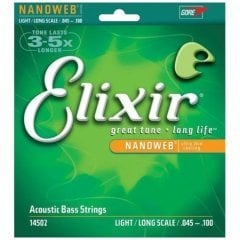 Elixir 045-100 Nanoweb Akustik Bas Gitar Teli (14502)