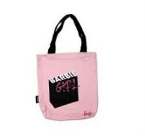 BARBIE GIRL BEZ CANTA GABARDIN PEMBE SIYAH ASKILI