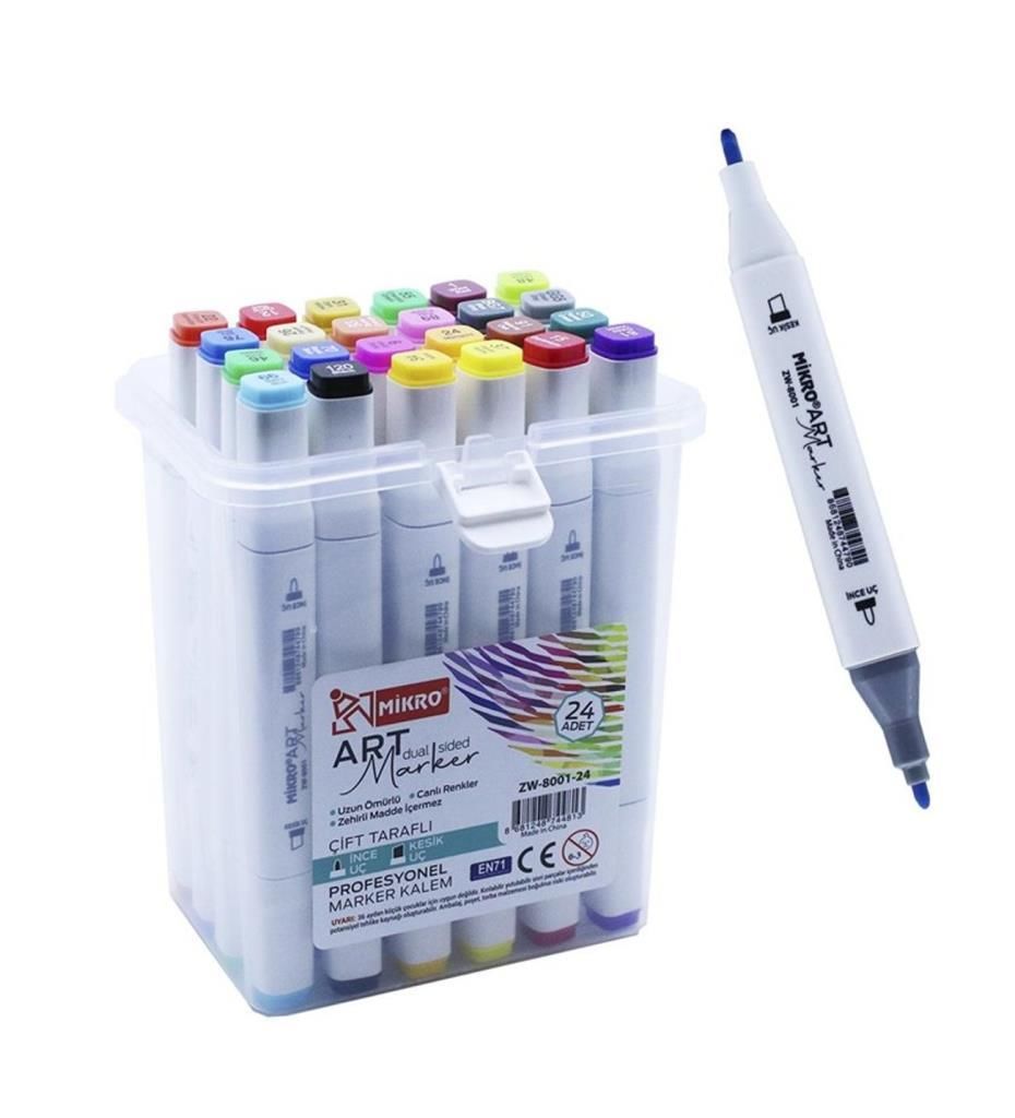 MIKRO ZW-8001-24 ART CIFT TARAFLI MARKER