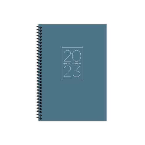 KESKIN AJANDA 17x24 HAFTALIK SPIRALLI MAVI 2024