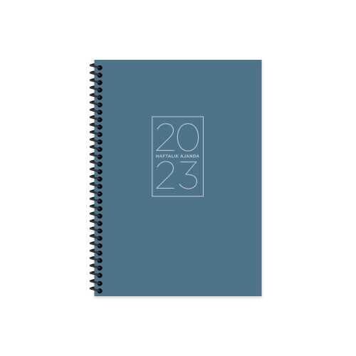 KESKIN AJANDA 17x24 HAFTALIK SPIRALLI MAVI 2024
