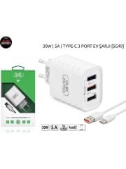 SUBZERO SG49 30W 5A 3PORT HIZLI TYPE-C SARJ ALETI
