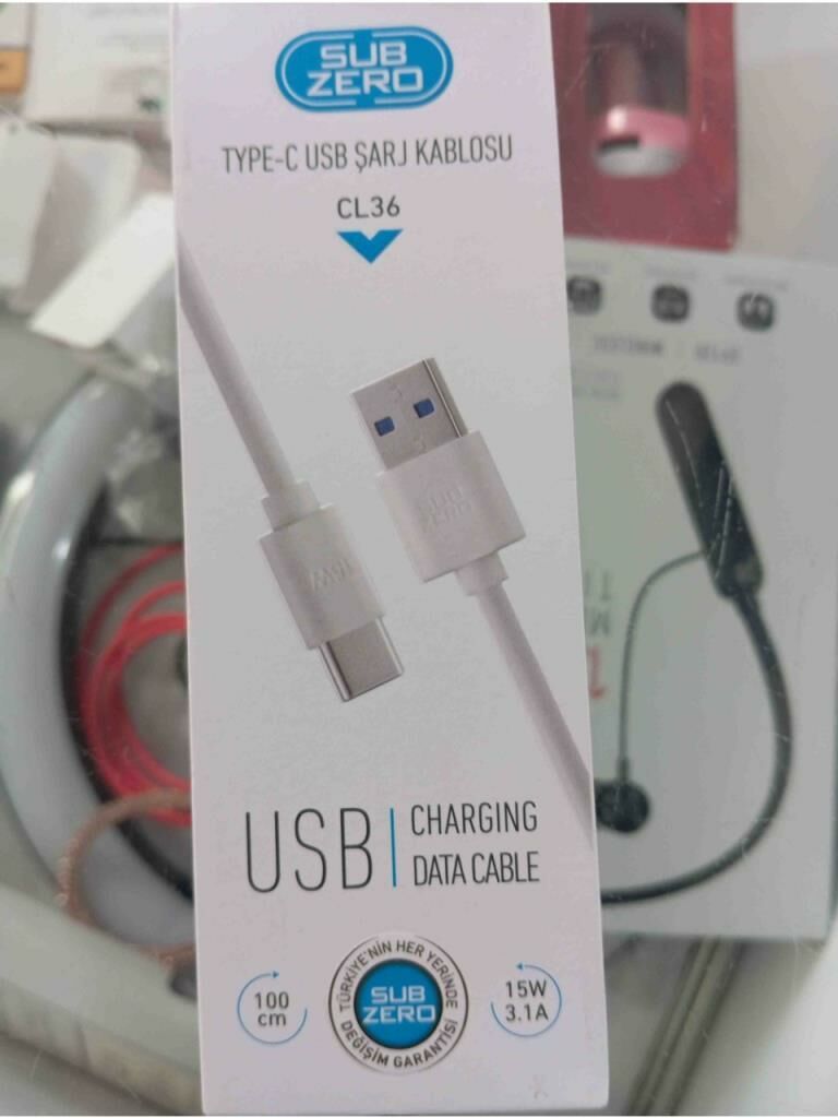 SUBZERO CL36 3.1A TYPE-C 1MT. HIZLI SARJ KABLOSU