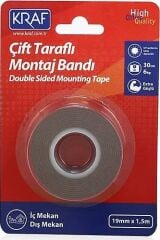 KRAF MONTAJ BANDI CIFT TARAFLI EXTRA GUCLU 19X1.5