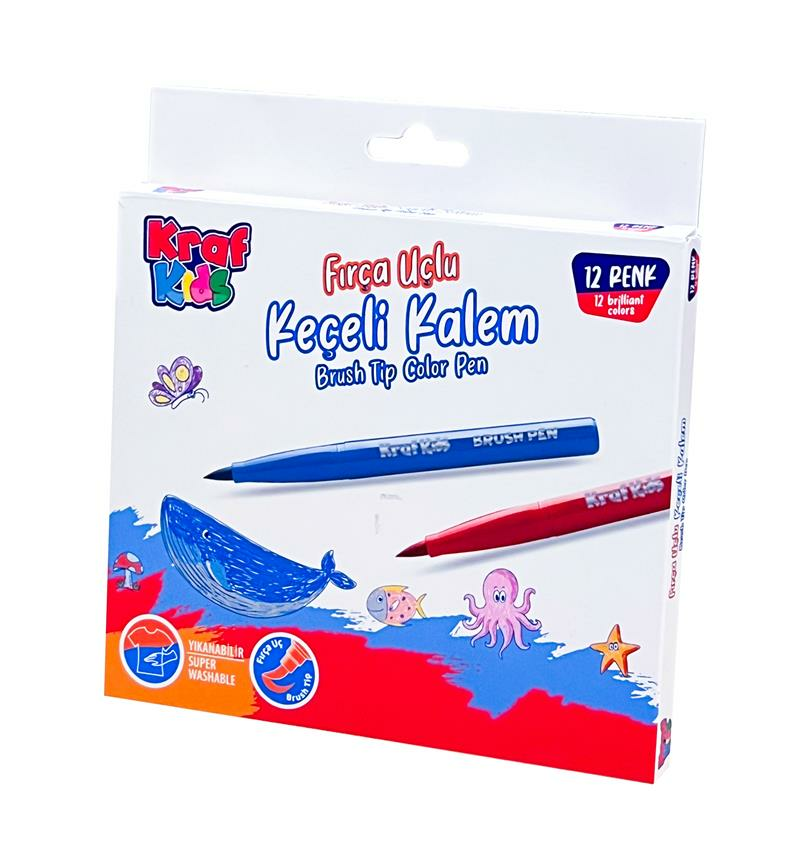 KRAF KIDS KECELI KALEM FIRCA UCLU 12 LI 295