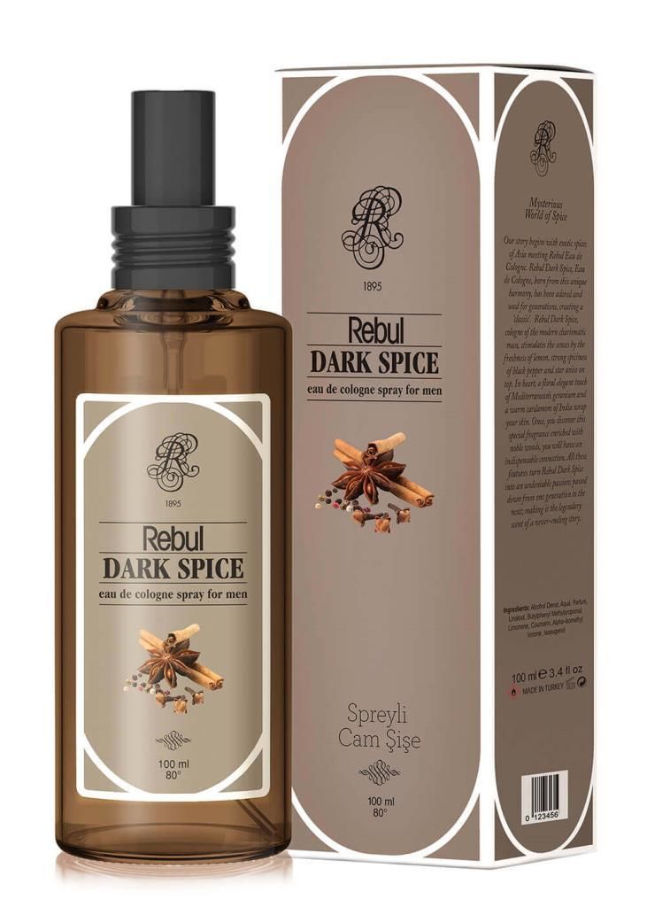 REBUL KOLONYASI DARK SPICE 100ml SPREYLI CAM SISE