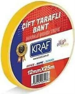 KRAF CIFT TARAFLI KOPUK BANT 12MMx5M 5012G
