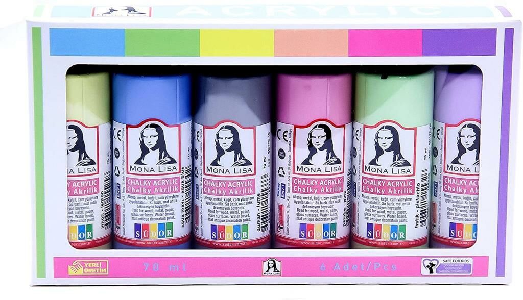 SUDOR AKRILIK BOYA 70ML CHALKY 6LI SD1006C