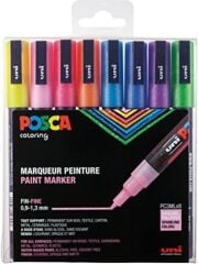 UNI POSCA MARKORU PC-3ML/8C GC 0.9-1.3 SIMLI 8 LI