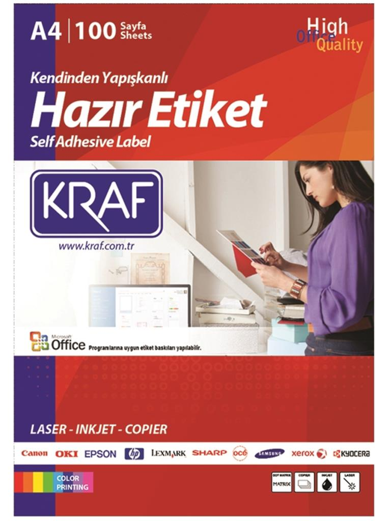 KRAF LASER ETIKET 210x297 (1x100=100) (2000)HB1000