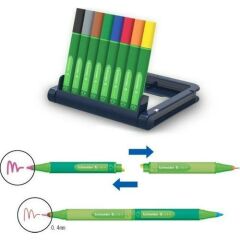 SCHNEIDER GLISS KALEM  0.4mm 8 RENK KISA (191298)