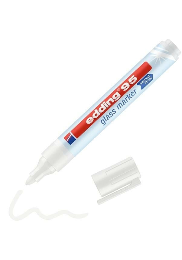 EDDING CAM YAZI TAHTASI KALEMI BEYAZ 95