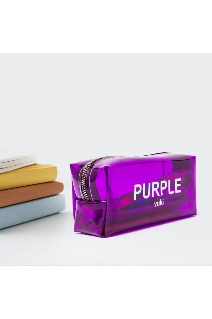 VUKI SEFFAF KALEM CANTASI MOR VK-0096-01