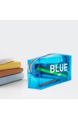 VUKI SEFFAF KALEM CANTASI MAVI VK-0096-03