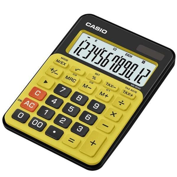 CASIO HESAP MAKINESI MASA USTU MS-20NC 12H SARI-S