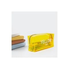 VUKI SEFFAF KALEM CANTASI SARI VK-0096-05