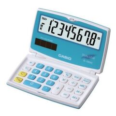 CASIO HESAP MAKINESI CEP TIPI SL-100VC  MAVI