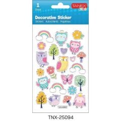 TANEX TNX-25094 PUFFY ORMAN HAYVANLARI-2 STICKER T
