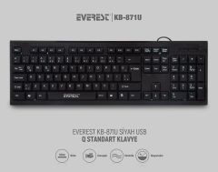 EVEREST KLAVYE KB-871U SIYAH Q USB 108 T(KB-871U)