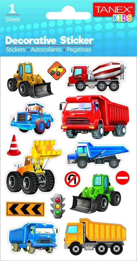 TANEX TNX-25039 PUFFY INŞAAT KAMYONLARI STICKER TE
