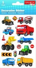 TANEX TNX-25039 PUFFY INŞAAT KAMYONLARI STICKER TE