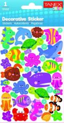 TANEX TNX-25031 PUFFY DENIZ HAYVANLARI STICKER TEK
