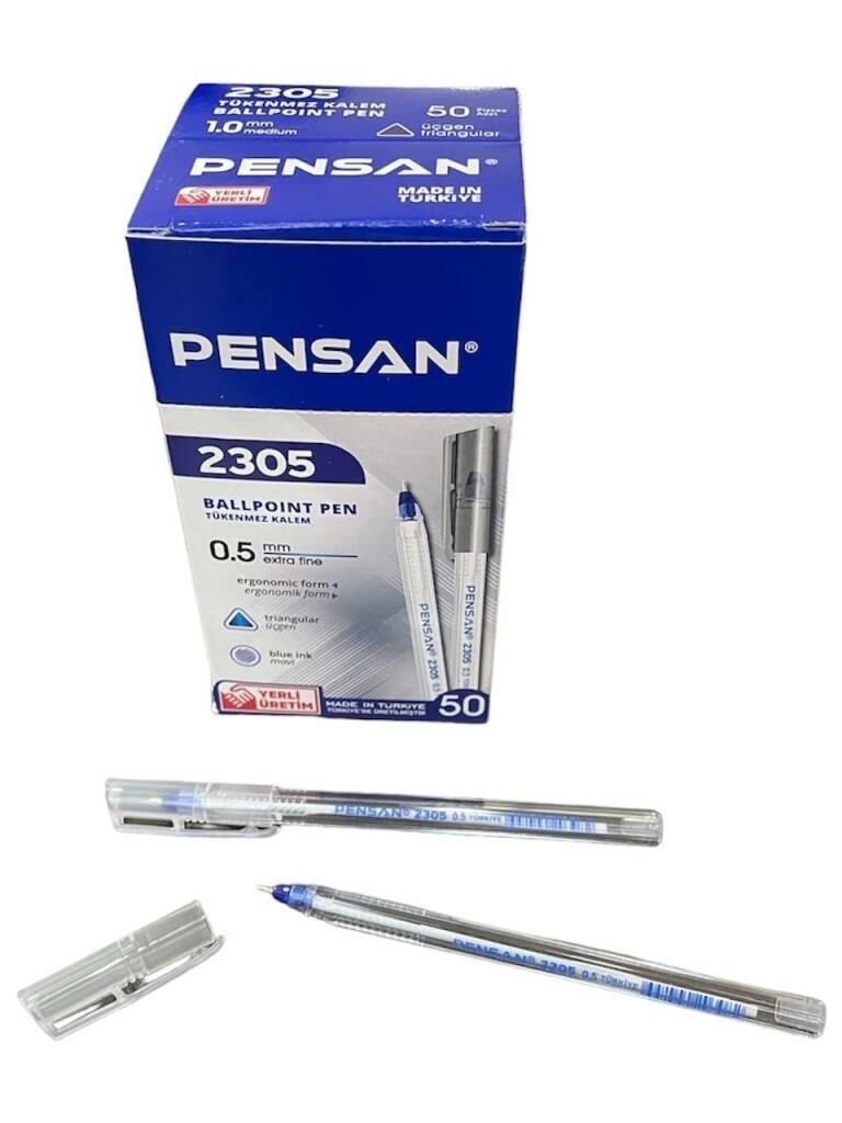 PENSAN TUKENMEZ KALEM 2305 0.5mm MAVI 50 LI