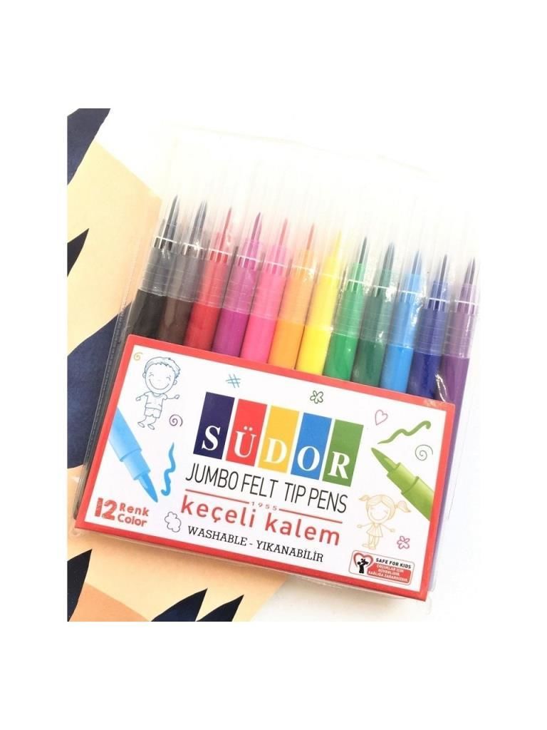 KECELI KALEM SUDOR JUMBO 12 RENK (KK02)