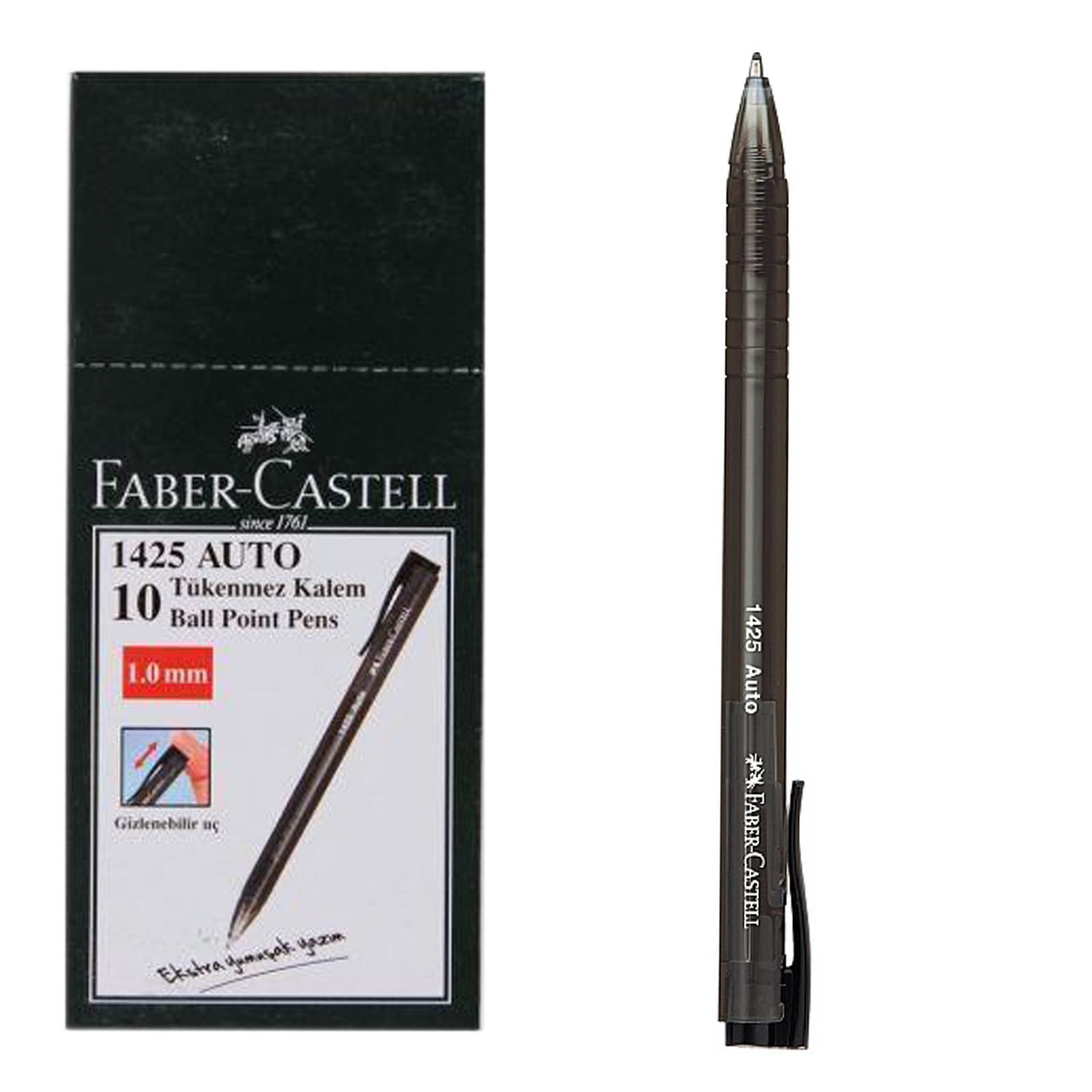 FABER CASTELL AUTO(1425) TUKENMEZ KALEM SIYAH 10LU