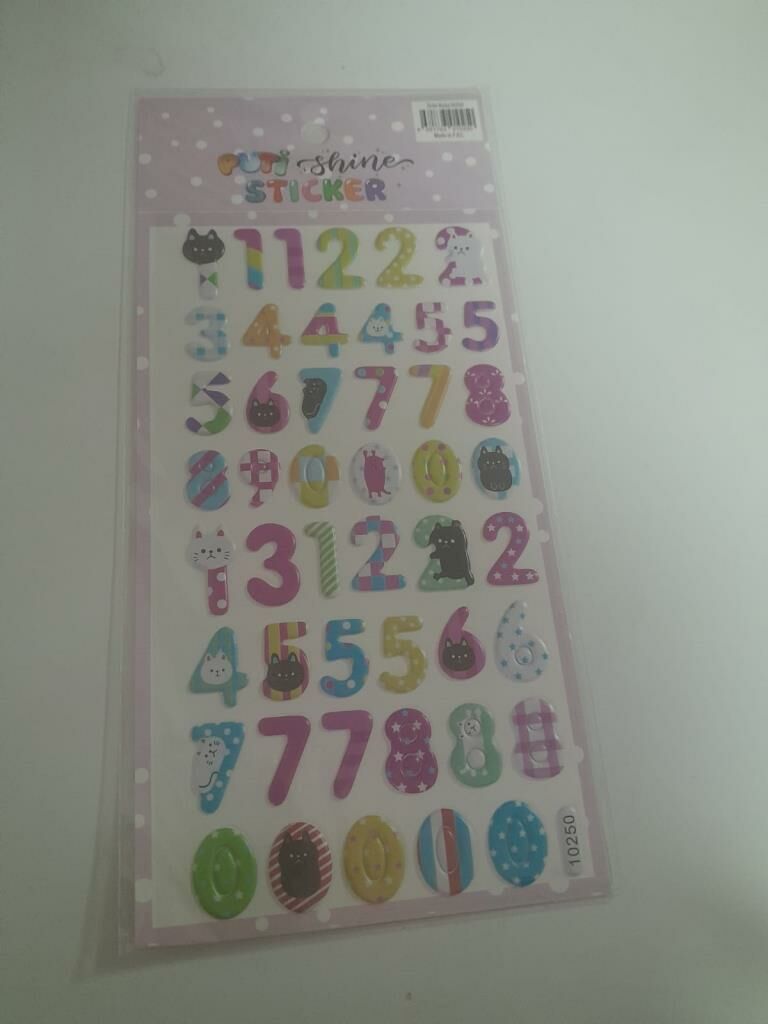 PUTI SHINE STICKER - RAKAMLAR 1