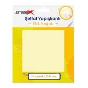 INOX YAPISKANLI NOT KAGIDI 76X76 50 YP.SEFFAF SARI