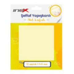 INOX YAPISKANLI NOT KAGIDI 76X76 50 YP.SEFFAF SARI